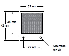 Banner Engineering Retroreflector; square; acrylic micro-prism target; 34mm x 35mm; screw mount
